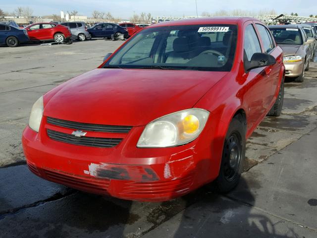 1G1AK55F577396221 - 2007 CHEVROLET COBALT LS RED photo 2