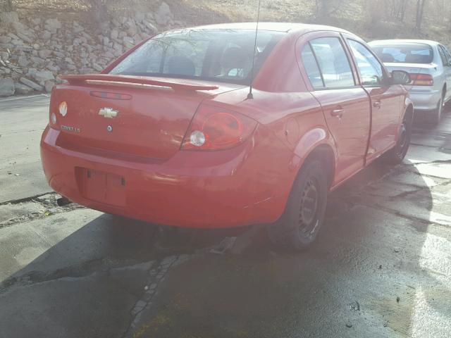 1G1AK55F577396221 - 2007 CHEVROLET COBALT LS RED photo 4