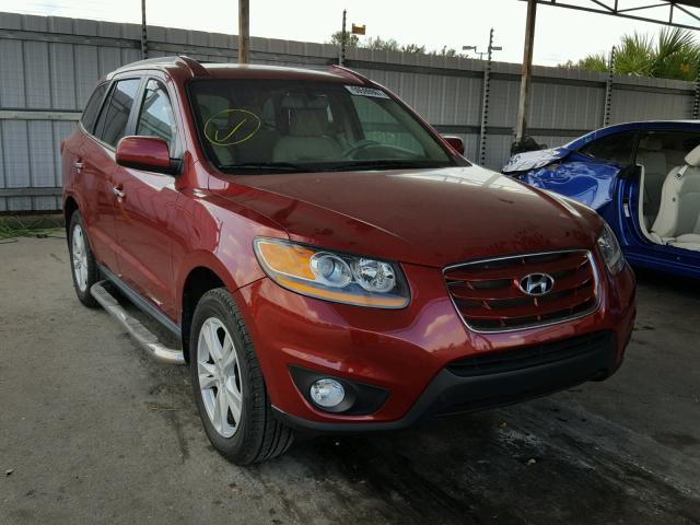 5XYZK4AG6BG074279 - 2011 HYUNDAI SANTA FE L RED photo 1