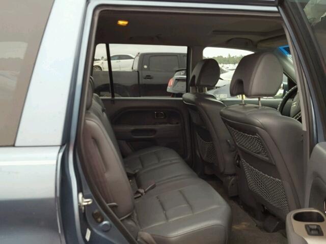 5FNYF28786B047639 - 2006 HONDA PILOT EX BLUE photo 6