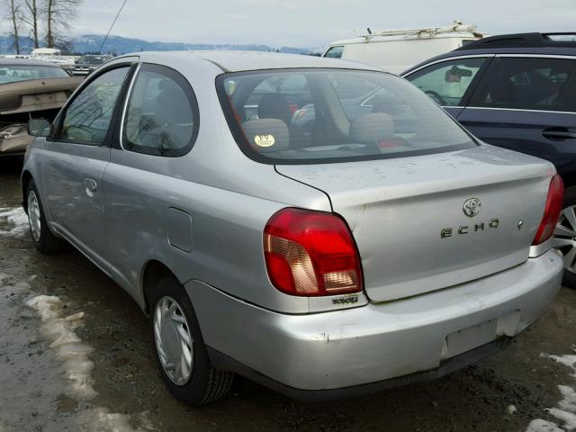 JTDAT123420244939 - 2002 TOYOTA ECHO SILVER photo 3