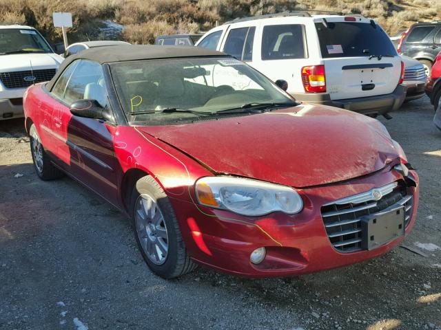 1C3EL65R04N154647 - 2004 CHRYSLER SEBRING LI RED photo 1