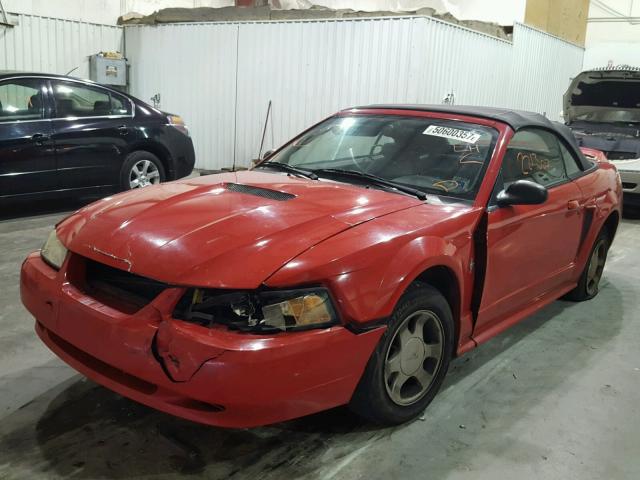 1FAFP4442YF110265 - 2000 FORD MUSTANG RED photo 2