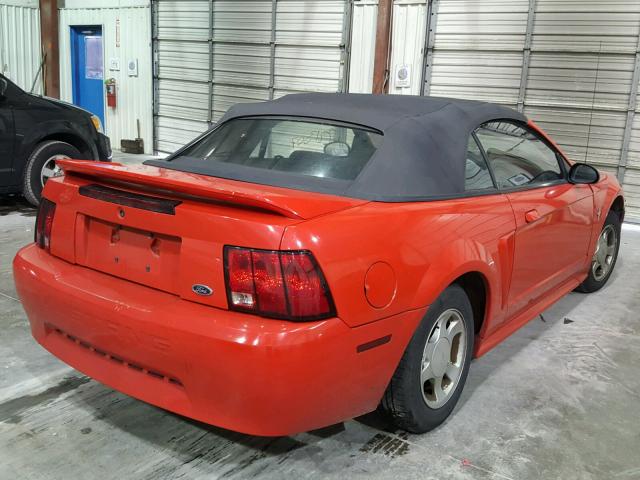 1FAFP4442YF110265 - 2000 FORD MUSTANG RED photo 4