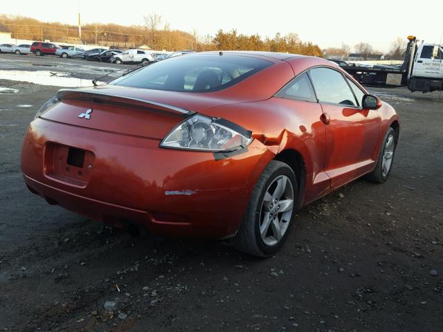 4A3AK24F27E011178 - 2007 MITSUBISHI ECLIPSE GS ORANGE photo 4