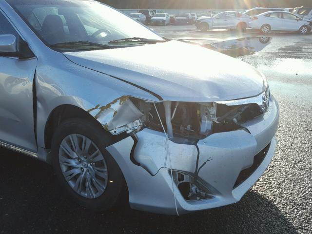 4T1BF1FKXCU047602 - 2012 TOYOTA CAMRY BASE SILVER photo 9