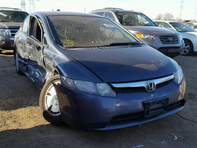 JHMFA36237S023304 - 2007 HONDA CIVIC HYBR GRAY photo 1