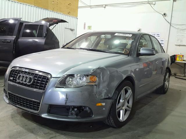 WAUAF78E98A081529 - 2008 AUDI A4 2.0T SILVER photo 2