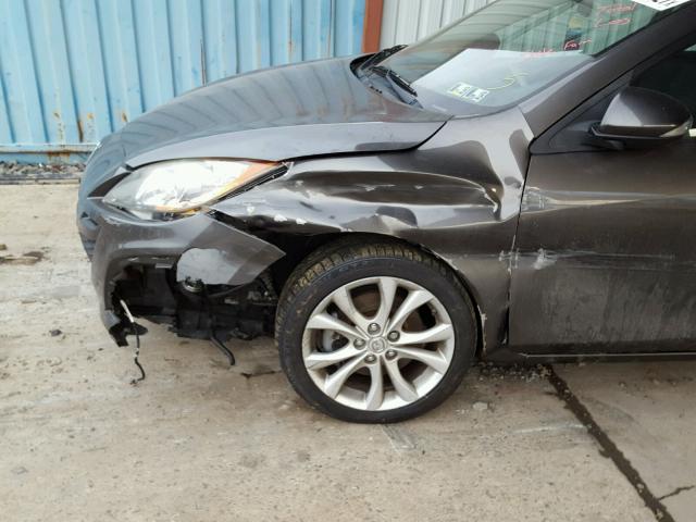 JM1BL1S66A1156661 - 2010 MAZDA 3 S GRAY photo 9