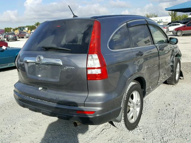 JHLRE4H52BC033862 - 2011 HONDA CR-V EX GRAY photo 4