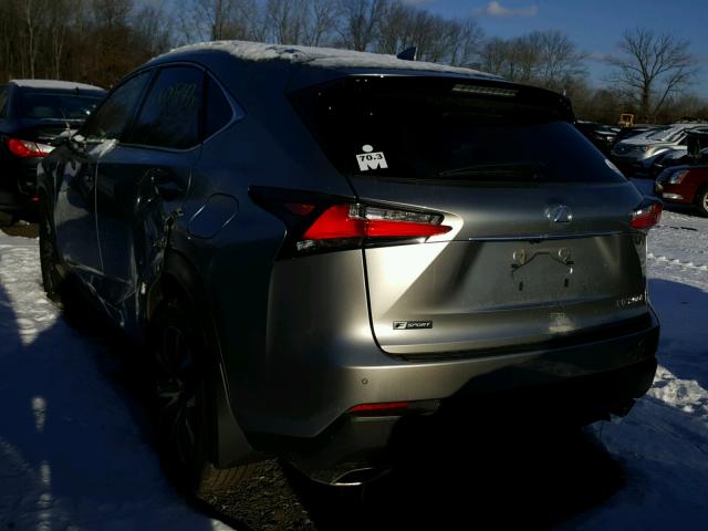 JTJBARBZ0G2059728 - 2016 LEXUS NX 200T SILVER photo 3