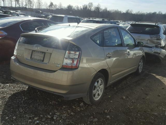 JTDKB20U640006862 - 2004 TOYOTA PRIUS GOLD photo 4