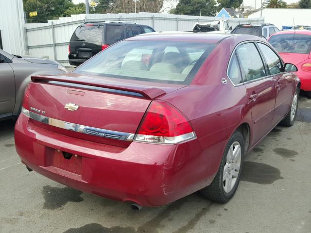 2G1WC581869133091 - 2006 CHEVROLET IMPALA LT RED photo 4