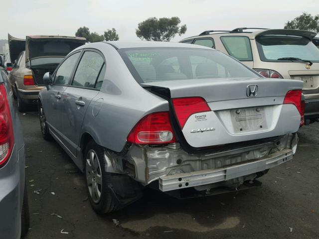 1HGFA16526L029122 - 2006 HONDA CIVIC LX SILVER photo 3