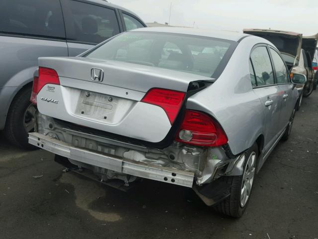 1HGFA16526L029122 - 2006 HONDA CIVIC LX SILVER photo 4