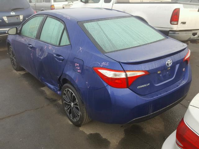 5YFBURHE9GP486440 - 2016 TOYOTA COROLLA L BLUE photo 3