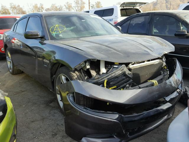 2C3CDXCT2FH762772 - 2015 DODGE CHARGER R/ GRAY photo 1