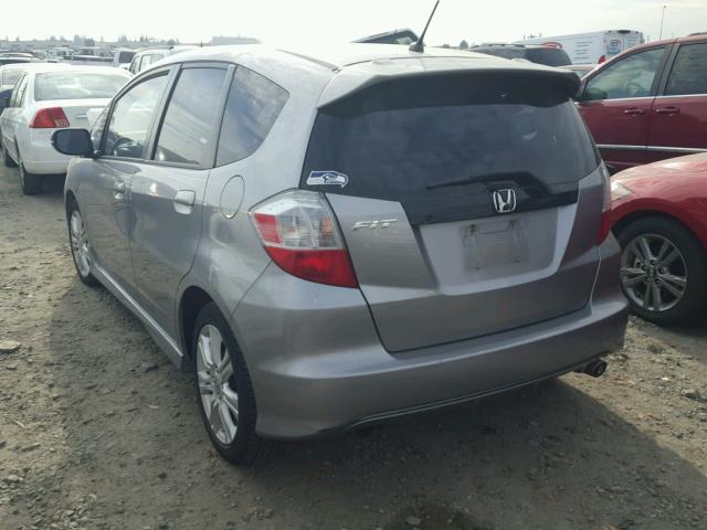 JHMGE8H40AC035836 - 2010 HONDA FIT SPORT GRAY photo 3