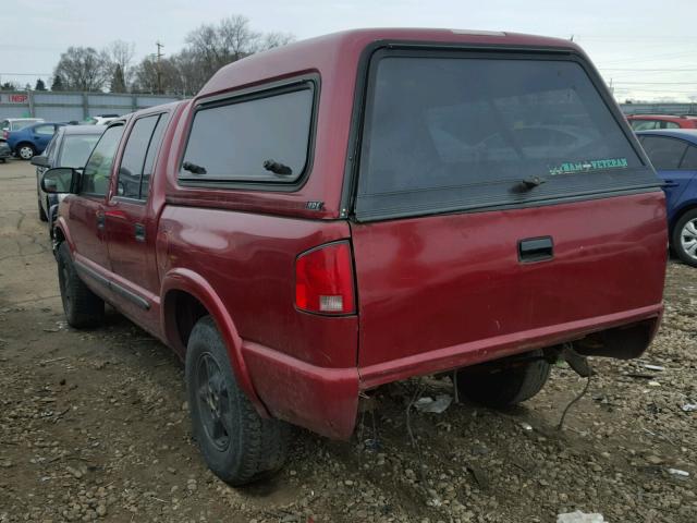 1GCDT13W21K233320 - 2001 CHEVROLET S TRUCK S1 RED photo 3