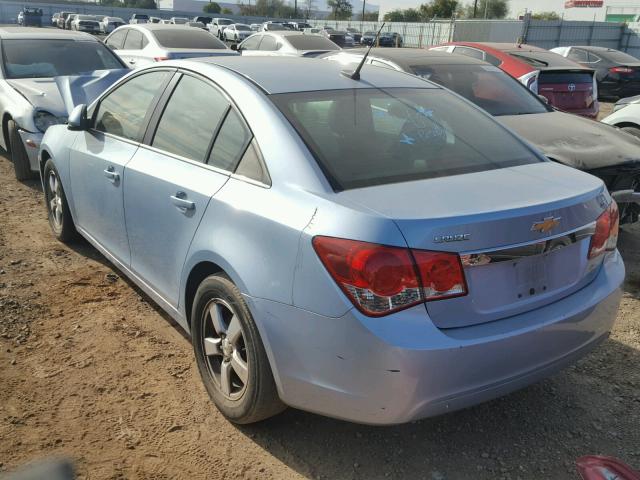 1G1PF5SC7C7121145 - 2012 CHEVROLET CRUZE LT BLUE photo 3