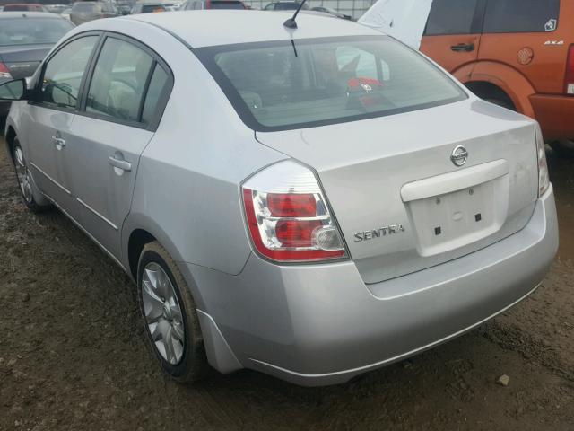 3N1AB61E48L628835 - 2008 NISSAN SENTRA 2.0 SILVER photo 3