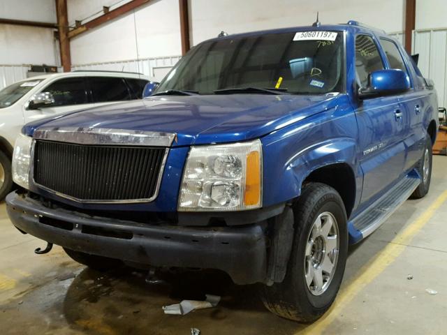 3GYEK63N43G187831 - 2003 CADILLAC ESCALADE E BLUE photo 2