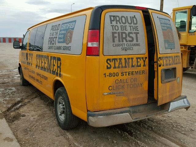 1GCWGGCA6D1130514 - 2013 CHEVROLET EXPRESS G2 YELLOW photo 3