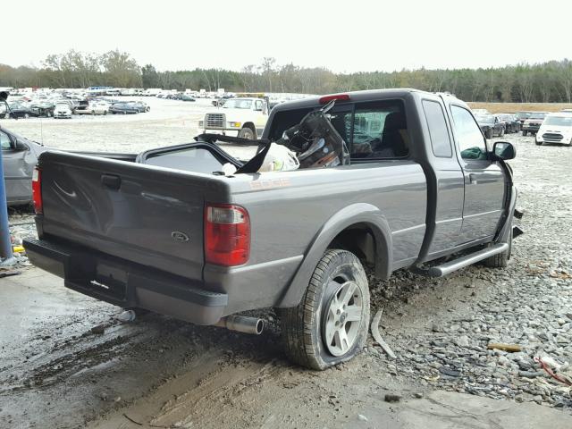 1FTYR14U75PA03844 - 2005 FORD RANGER SUP GRAY photo 4