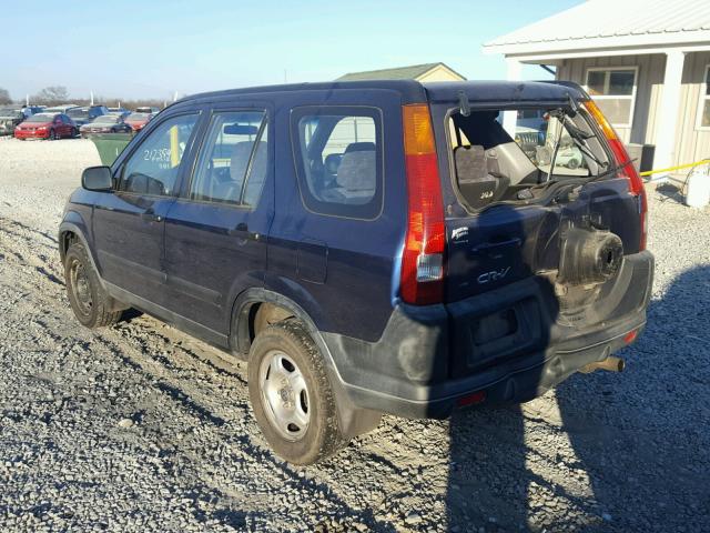 JHLRD68474C022722 - 2004 HONDA CR-V LX BLUE photo 3