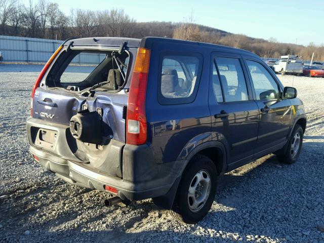 JHLRD68474C022722 - 2004 HONDA CR-V LX BLUE photo 4