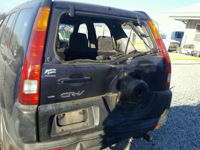 JHLRD68474C022722 - 2004 HONDA CR-V LX BLUE photo 9