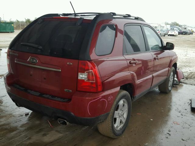 KNDJF723X97636240 - 2009 KIA SPORTAGE L RED photo 4