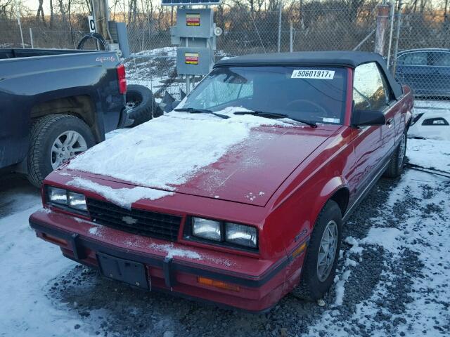 1G1JE67WXG7213776 - 1986 CHEVROLET CAVALIER R RED photo 2