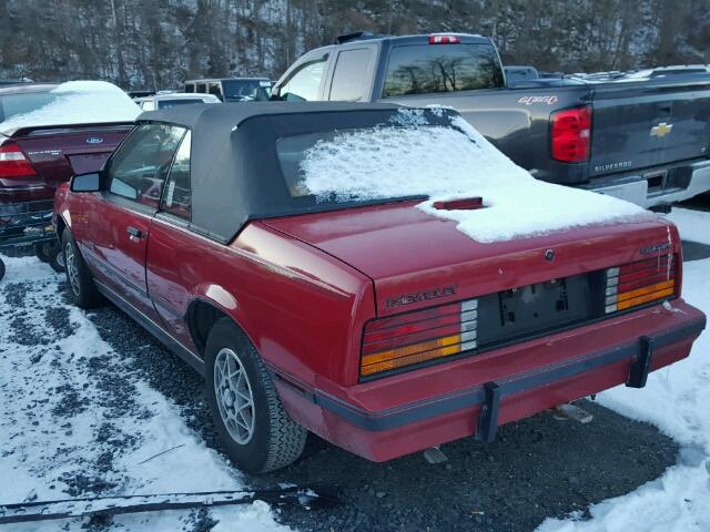 1G1JE67WXG7213776 - 1986 CHEVROLET CAVALIER R RED photo 3