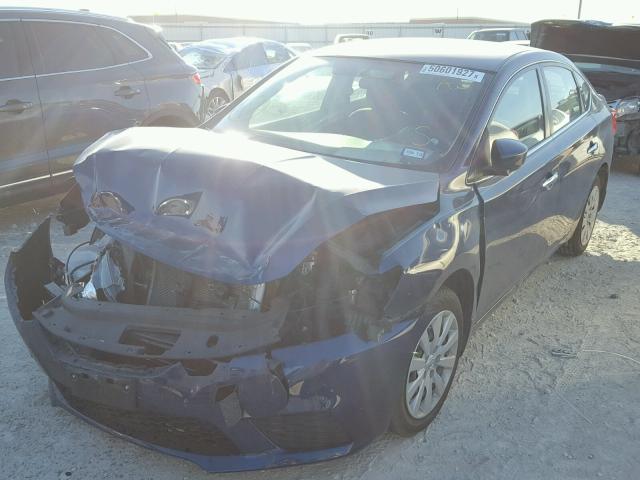 3N1AB7AP7GY323970 - 2016 NISSAN SENTRA S BLUE photo 2