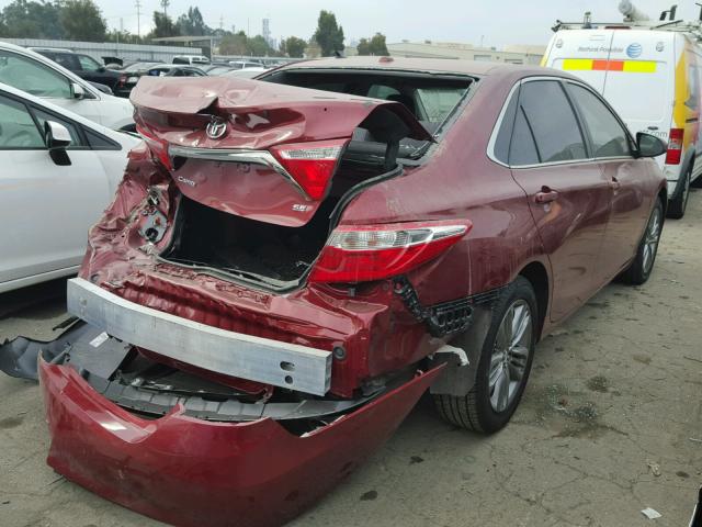 4T1BF1FK7FU894548 - 2015 TOYOTA CAMRY LE RED photo 4