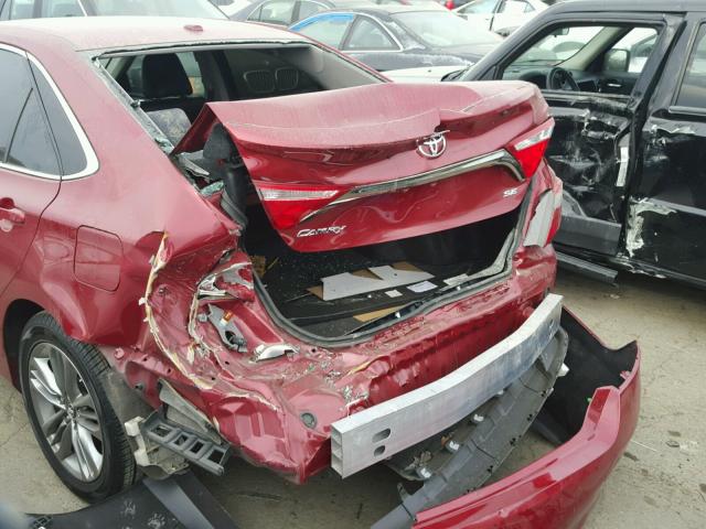 4T1BF1FK7FU894548 - 2015 TOYOTA CAMRY LE RED photo 9