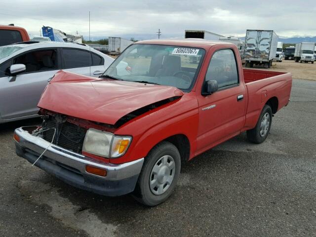 4TANL42N0VZ297797 - 1997 TOYOTA TACOMA RED photo 2