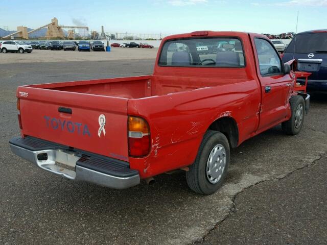 4TANL42N0VZ297797 - 1997 TOYOTA TACOMA RED photo 4