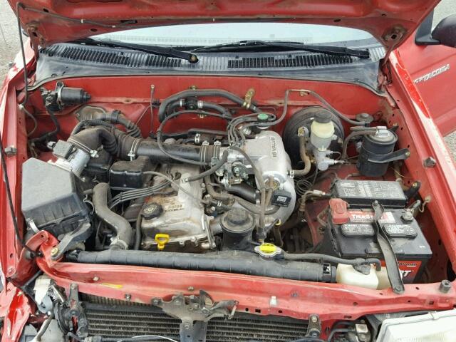 4TANL42N0VZ297797 - 1997 TOYOTA TACOMA RED photo 7