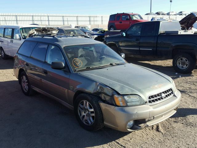 4S3BH675137610152 - 2003 SUBARU LEGACY OUT GREEN photo 1