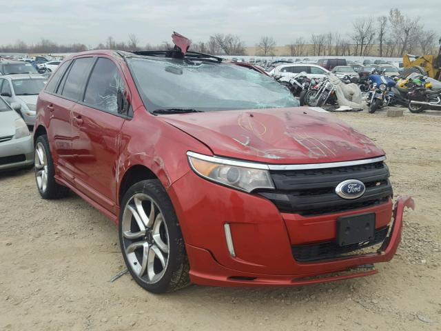 2FMDK4AKXBBA60402 - 2011 FORD EDGE SPORT RED photo 1