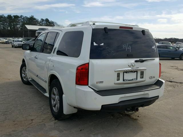 5N3AA08C27N800251 - 2007 INFINITI QX56 WHITE photo 3