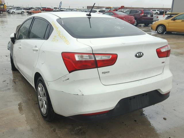 KNADM4A33G6575820 - 2016 KIA RIO LX WHITE photo 3