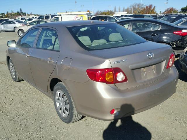 1NXBU40E29Z039769 - 2009 TOYOTA COROLLA BA GOLD photo 3