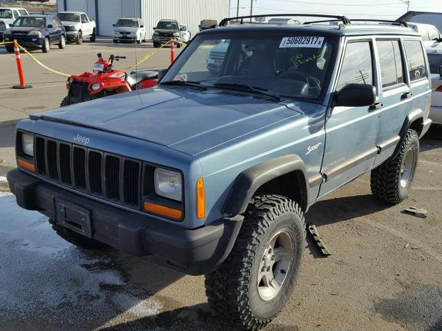 1J4FJ68SXWL111270 - 1998 JEEP CHEROKEE S BLUE photo 2