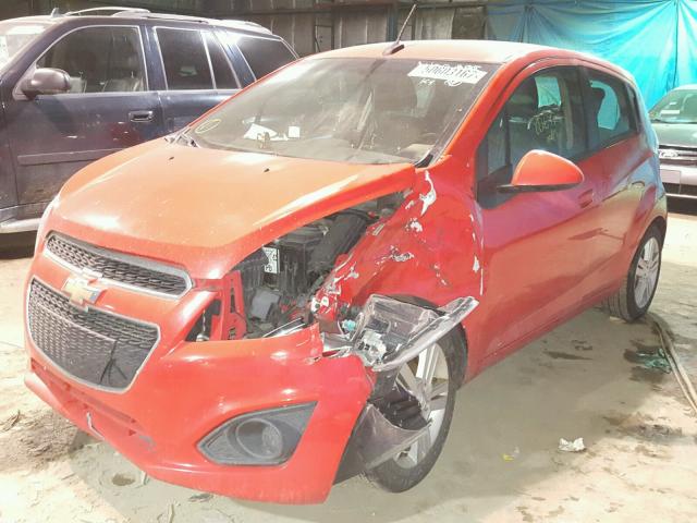 KL8CD6S99DC622142 - 2013 CHEVROLET SPARK 1LT RED photo 2