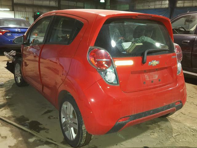 KL8CD6S99DC622142 - 2013 CHEVROLET SPARK 1LT RED photo 3