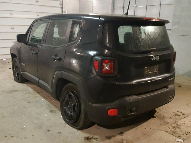 ZACCJAAH3FPC39985 - 2015 JEEP RENEGADE S BLACK photo 3