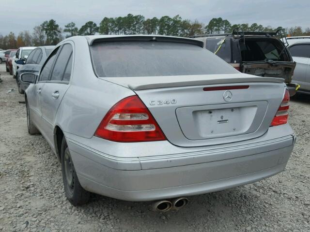 WDBRF61J44E019268 - 2004 MERCEDES-BENZ C 240 SILVER photo 3